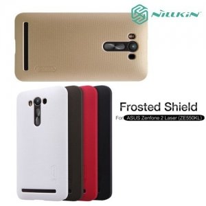 Чехол накладка Nillkin Super Frosted Shield для Asus Zenfone 2 Laser ZE550KL - Коричневый 