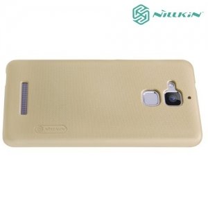 Чехол накладка Nillkin Super Frosted Shield для Asus ZenFone 3 Max ZC520TL - Золотой