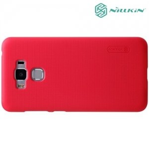 Чехол накладка Nillkin Super Frosted Shield для Asus ZenFone 3 Max ZC553KL  - Красный