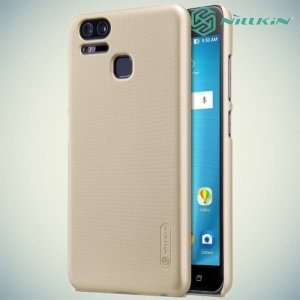 Чехол накладка Nillkin Super Frosted Shield для Asus Zenfone 3 Zoom ZE553KL - Золотой