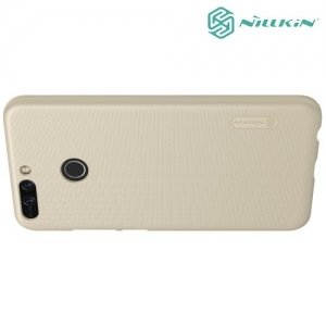 Чехол накладка Nillkin Super Frosted Shield для Huawei Honor 8 Pro - Золотой