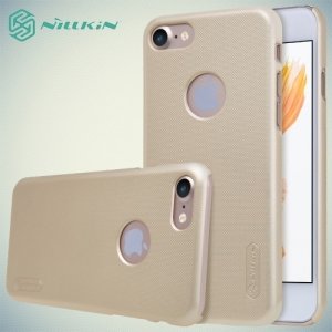 Чехол накладка Nillkin Super Frosted Shield для iPhone 8/7 - Золотой
