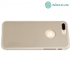 Чехол накладка Nillkin Super Frosted Shield для iPhone 8 Plus / 7 Plus - Золотой