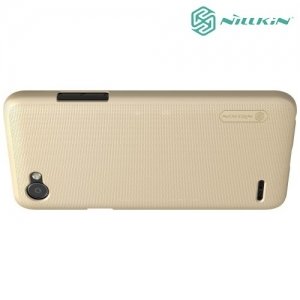 Чехол накладка Nillkin Super Frosted Shield для LG Q6 M700AN / Q6a M700 - Золотой