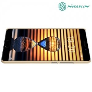 Чехол накладка Nillkin Super Frosted Shield для Meizu Pro 7 - Золотой