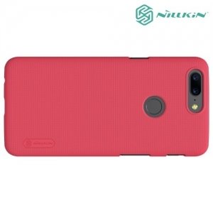 Чехол накладка Nillkin Super Frosted Shield для OnePlus 5T - Красный