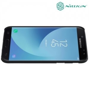 Чехол накладка Nillkin Super Frosted Shield для Samsung Galaxy J7 2017 SM-J730F - Черный