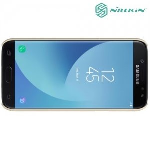 Чехол накладка Nillkin Super Frosted Shield для Samsung Galaxy J7 2017 SM-J730F - Золотой