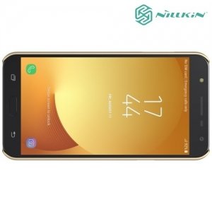 Чехол накладка Nillkin Super Frosted Shield для Samsung Galaxy J7 Neo - Золотой 