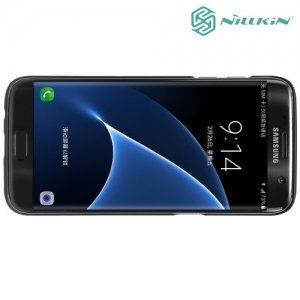 Чехол накладка Nillkin Super Frosted Shield для Samsung Galaxy S7 Edge - Черный