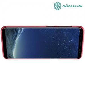 Чехол накладка Nillkin Super Frosted Shield для Samsung Galaxy S8 - Красный