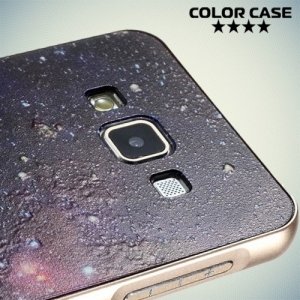 Чехол с металлическим бампером для Samsung Galaxy А3 с рисунком Космос
