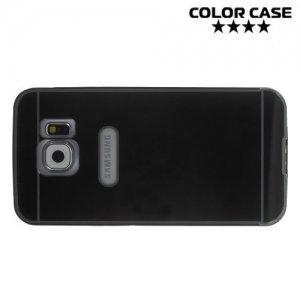 Чехол с металлическим бампером для Samsung Galaxy S6 - Черный
