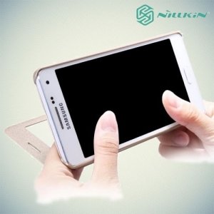 Чехол книжка для Samsung Galaxy A5 золотой - Nillkin Sparkle