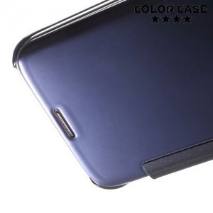 Чехол книжка для Samsung Galaxy S7 Edge с функцией Clear View Cover - Синий
