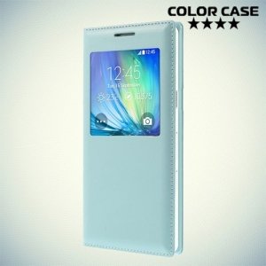 Чехол книжка с окном для Samsung Galaxy A5 - ColorCase Голубой