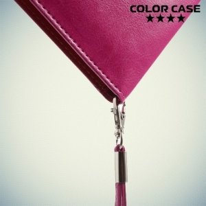 Чехол кошелек-сумка для телефона 3.7-4.3 дюйма - розовый