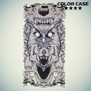 ColorCase флип чехол книжка для Sony Xperia XA1 Plus - Волк и сова