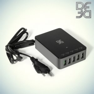 DF Сетевой USB разветвитель на 5 USB портов с функцией быстрой зарядки Quick Charge 2.0