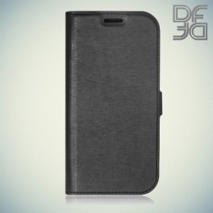 DF sFlip флип чехол книжка для Samsung Galaxy S7 Edge  - Черный