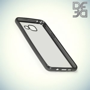 DF силиконовый чехол для Samsung Galaxy A5 2016 SM-A510F с металлизированными краями - Черный