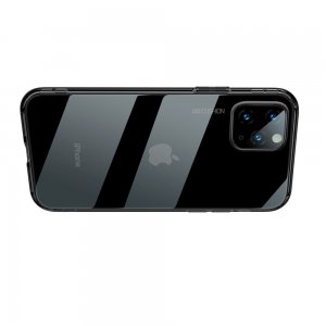 DF Ультратонкий черный силиконовый чехол для iPhone 11 Pro Max