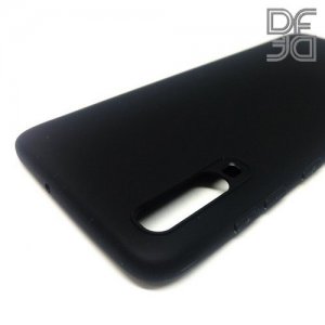 DF Ультратонкий черный матовый силиконовый чехол для Samsung Galaxy A70
