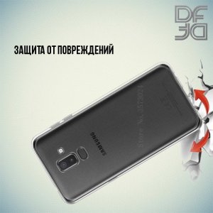 DF Ультратонкий прозрачный силиконовый чехол для Samsung Galaxy J8 2018