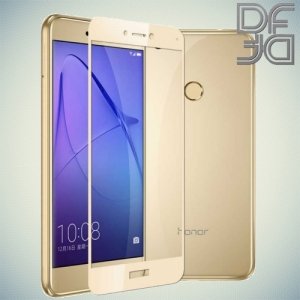 DF Закаленное защитное стекло на весь экран для Huawei Honor 8 lite - Золотой