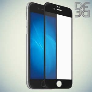DF Закаленное защитное стекло на весь экран для iPhone 8/7 - Черный