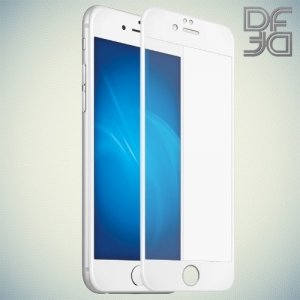 DF Закаленное защитное стекло на весь экран для iPhone 8 Plus / 7 Plus - Белый
