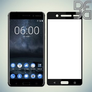 DF Закаленное защитное стекло на весь экран для Nokia 5 - Черный