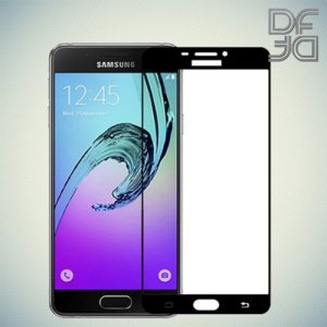 DF Закаленное защитное стекло на весь экран для Samsung Galaxy A5 2016 SM-A510F - Черный