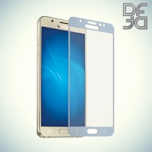 DF Закаленное защитное стекло на весь экран для Samsung Galaxy J5 2017 SM-J530F - Синий