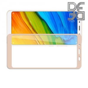 DF Защитное стекло для Xiaomi Redmi Note 5 золотое