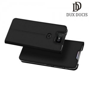 Dux Ducis чехол книжка для Asus Zenfone 6 ZS630KL с магнитом и отделением для карты - Черный