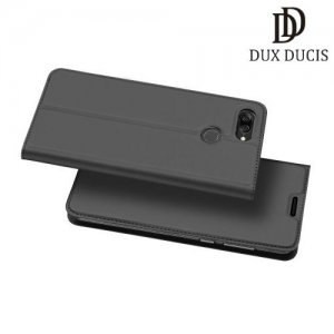 Dux Ducis чехол книжка для Asus Zenfone Max Plus M1 ZB570TL с магнитом и отделением для карты - Серый