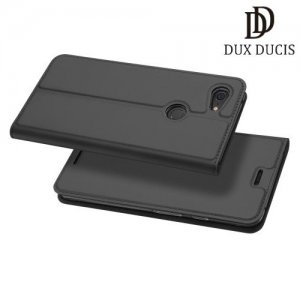 Dux Ducis чехол книжка для Google Pixel 3 XL с магнитом и отделением для карты - Темно-серый