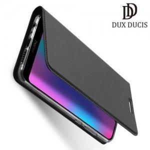 Dux Ducis чехол книжка для Huawei Honor 10 Lite с магнитом и отделением для карты - Серый