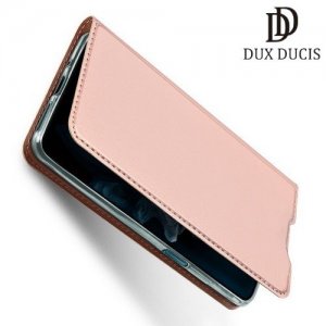 Dux Ducis чехол книжка для Huawei Honor 20 Pro с магнитом и отделением для карты - Розовое Золото