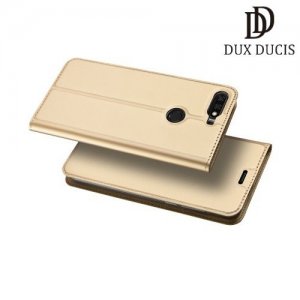 Dux Ducis чехол книжка для Huawei Honor 7C Pro с магнитом и отделением для карты - Золотой