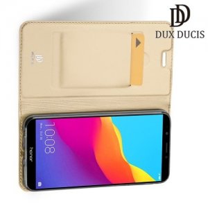 Dux Ducis чехол книжка для Huawei Honor 7C с магнитом и отделением для карты - Золотой