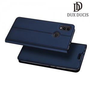Dux Ducis чехол книжка для Huawei Honor 8C с магнитом и отделением для карты - Синий