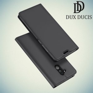 Dux Ducis чехол книжка для Huawei Mate 20 lite с магнитом и отделением для карты - Серый