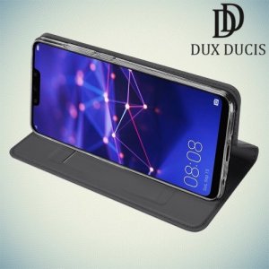 Dux Ducis чехол книжка для Huawei Mate 20 lite с магнитом и отделением для карты - Серый