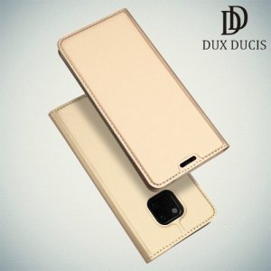 Dux Ducis чехол книжка для Huawei Mate 20 Pro с магнитом и отделением для карты - Золотой