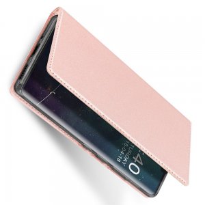 Dux Ducis чехол книжка для Huawei Mate 30 Pro с магнитом и отделением для карты - Светло-Розовый