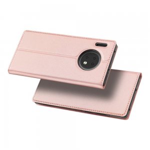 Dux Ducis чехол книжка для Huawei Mate 30 с магнитом и отделением для карты - Светло-Розовый