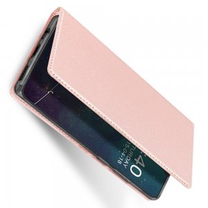 Dux Ducis чехол книжка для Huawei Mate 30 с магнитом и отделением для карты - Светло-Розовый