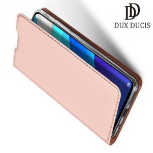 Dux Ducis чехол книжка для Huawei nova 5 с магнитом и отделением для карты - Розовое Золото
